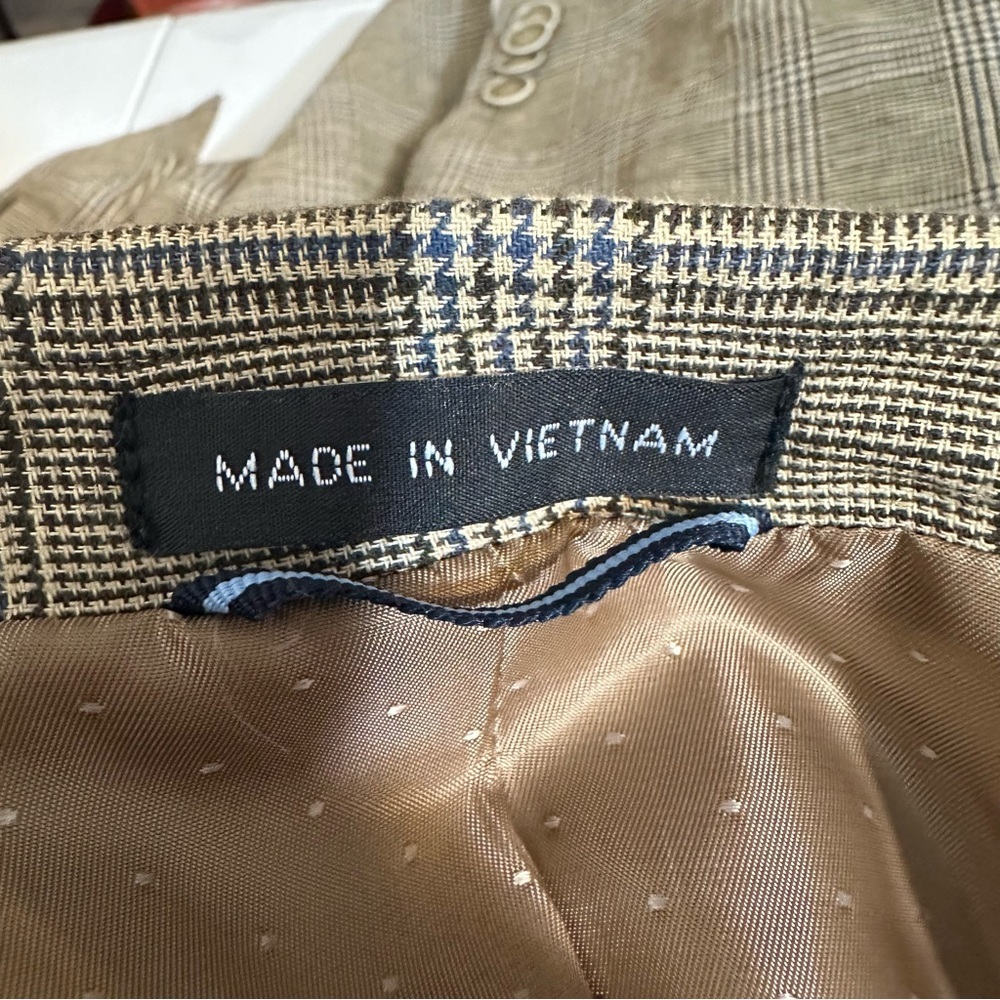 Tommy Hilfiger Men’s Plaid Blazer Jacket Tan R42 - Picture 10 of 10